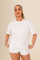 Eco-Friendly Women's French Terry Shorts - 100% Organic - Washed Ivory