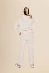 Unisex Oversized Organic Hooded Sweatshirt - Eco-Conscious Comfort - Ivory