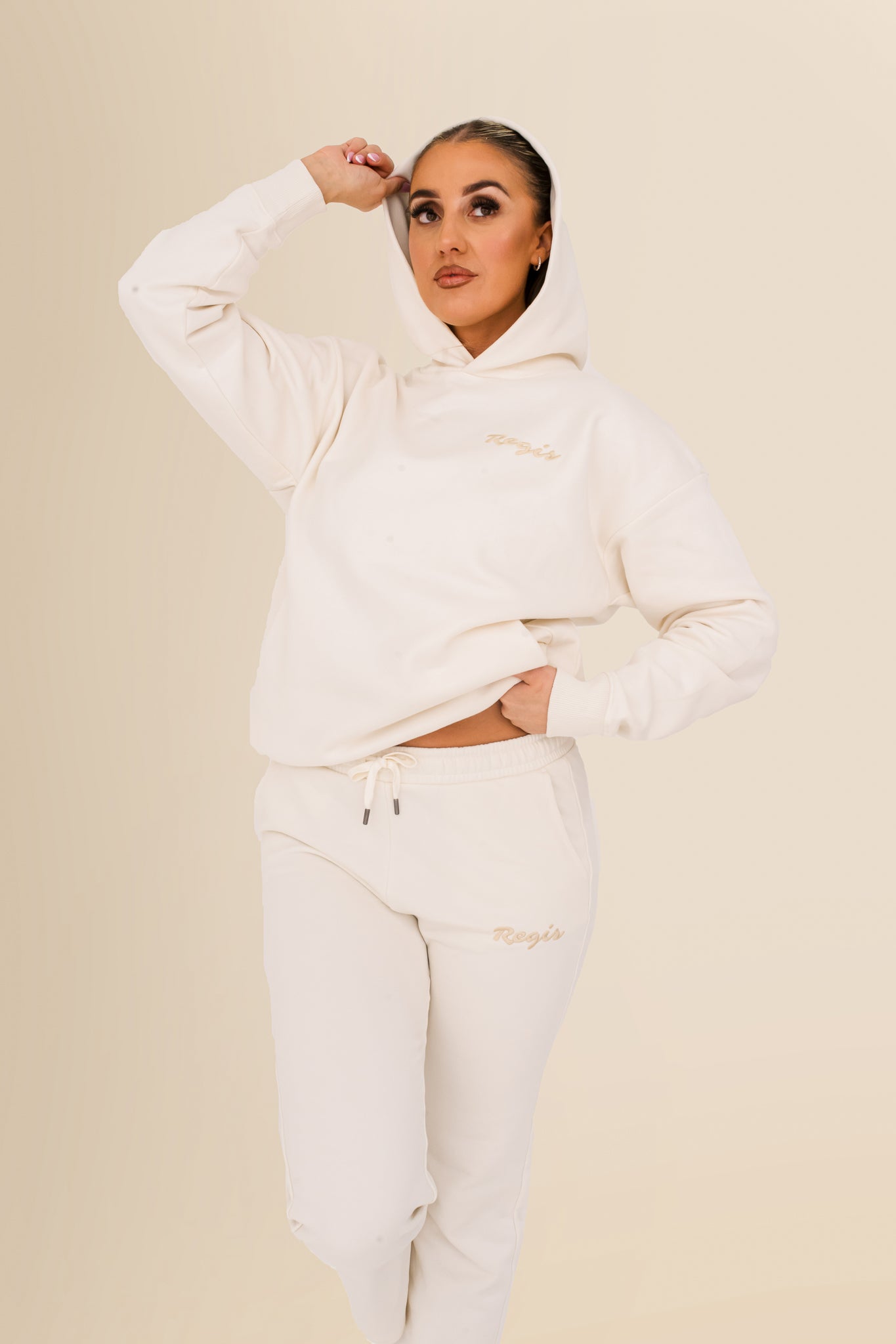 Women's Loose Fit French Terry Jogging Trousers – Organic & Recycled Blend - Ivory